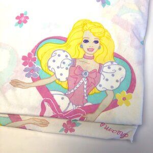 90s Vintage Barbie Bedsheets (Twin Size, Fitted Sheet) 1997